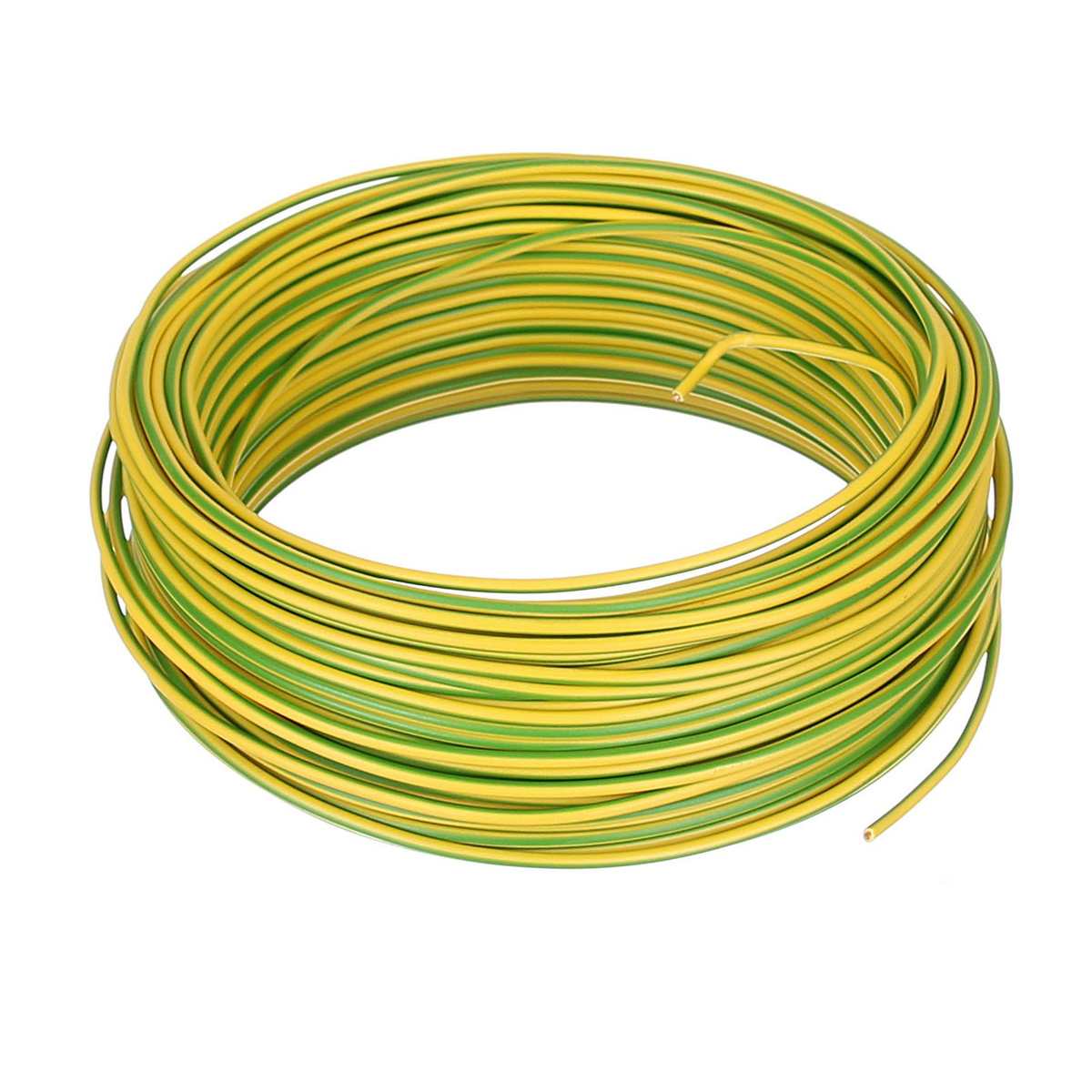 Conductor FY 4 mm², solid, 100 m, FY4-GALBEN-VERDE