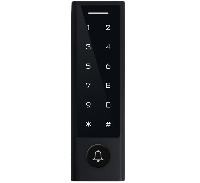 Control acces standalone Secukey CH3, taste touch, card Mifare si RFID, sonerie, Wiegand, IP66