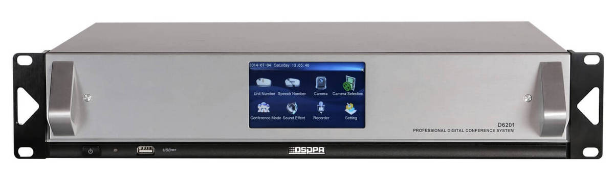 Controller inteligent de audioconferinta DSPPA D6201, ecran cu touch de 4.3