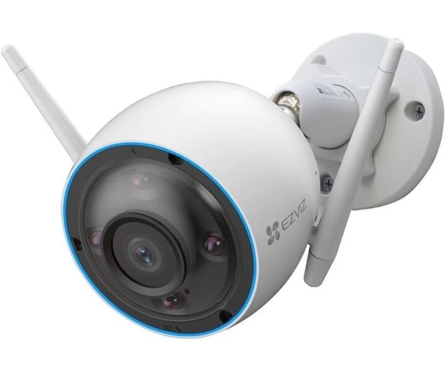 Camera de supraveghere Wireless EZVIZ CS-H3(3 mp), 3MP, 2.8mm, Iluminare duala IR si LED 30m, MicroSD, IP67