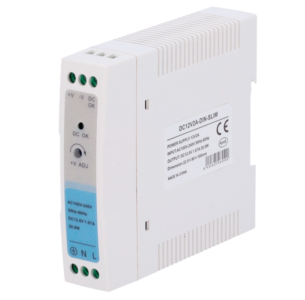 Sursa de alimentare 12V/2A, montaj pe sina DIN, Safer SAF-12V2A-DIN