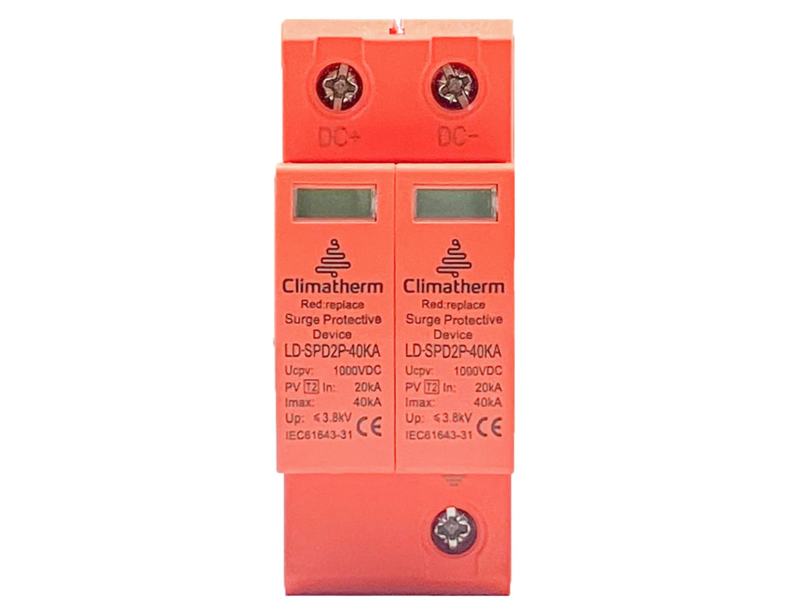 Descarcator curent continuu, 2 poli, 1000VDC Climatherm LD-SPD2P-40kA