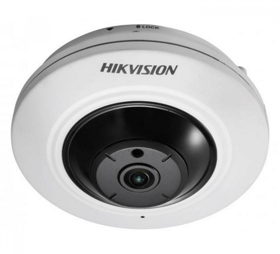 Camera Fisheye 180°, Hikvision DS-2CD2935FWD-I(1.16mm), 3MP, 1.16mm, IR 8 metri, MicroSD, PoE