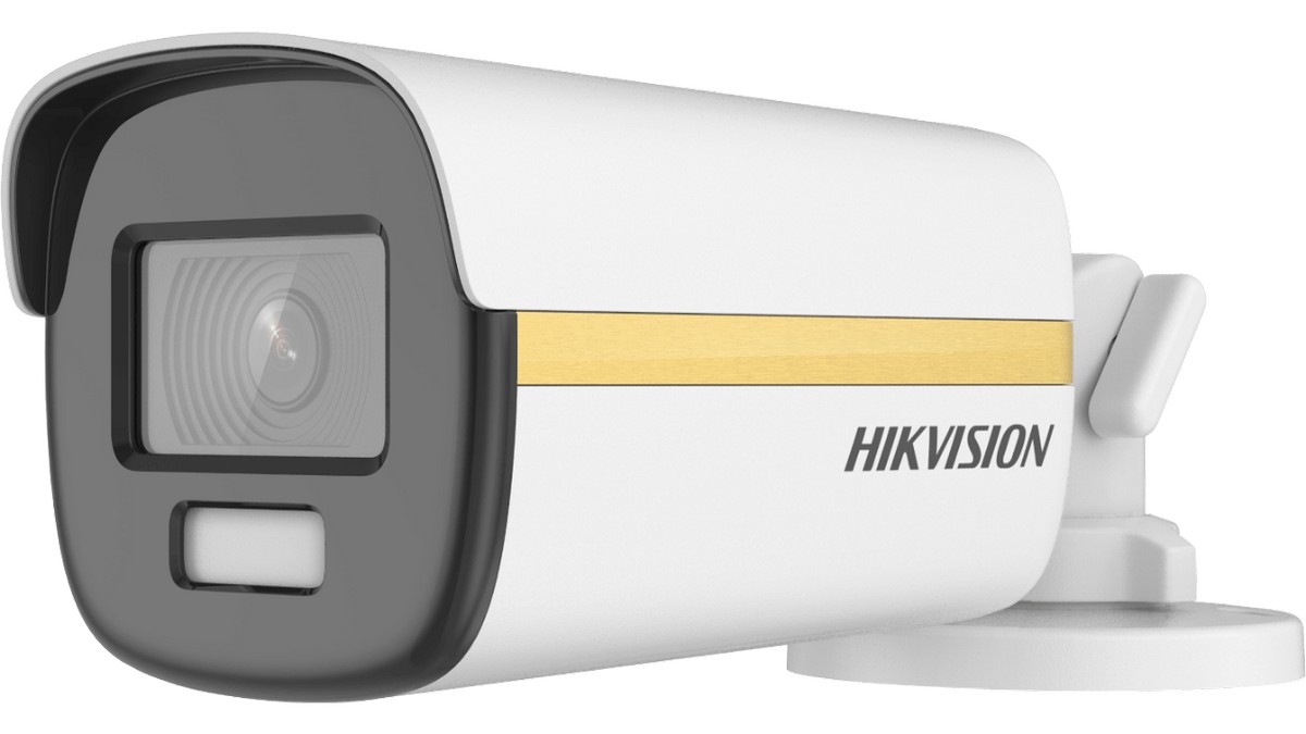 Camera de supraveghere Bullet, 4 in 1 Hikvision, Full HD 2MP, lentila 2.8 mm, LED 40metri, ColorVu, Microfon, DS-2CE12DF3T-FS2.8