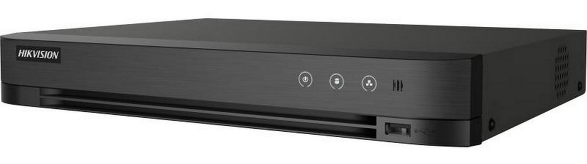 DVR 8 canale, 2MP Full HD, Hikvision Acusense iDS-7208HQHI-M1/XT, HDTVI/CVI/AHD/IP, Audio prin Coaxial, 1x SATA max. 10TB