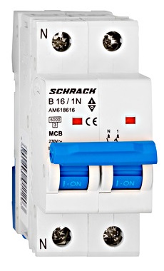 Intrerupator automat Schrack , 1+N 16A 220V, 1PN B16, 6kA
