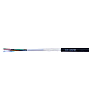 Fibra optica 12 fire, Multimode, 1500N, LSZH, negru, 9 mm, protectie rozatoare, Schrack HSGAIBH123X100