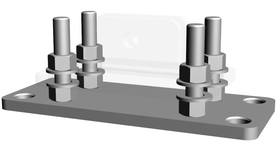 Placa de montaj ajustabila, compatibila cu carucioarele din kitul C65H si C65H+, AP60-65