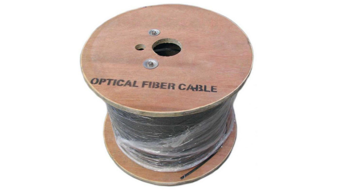 Fibra optica FTTH DROP 2 fibre cu sufa metalica, 700N, diametru 5.3/2mm, tambur 1000m, Braun Group FTTH-MES-1APC-1000