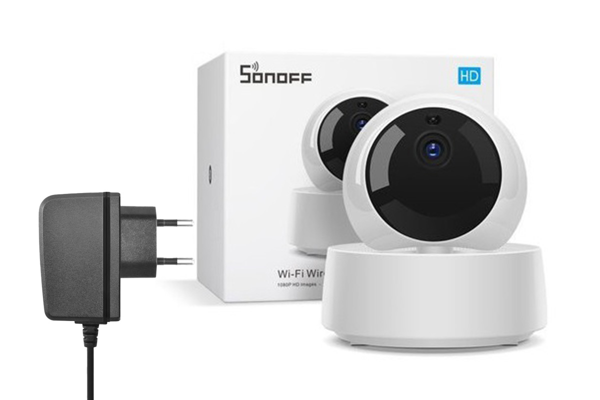 Camera IP Wireless Sonoff GK-200MP2-B, Full HD cu alimentator inclus 5V, GK-200MP2-B-5V