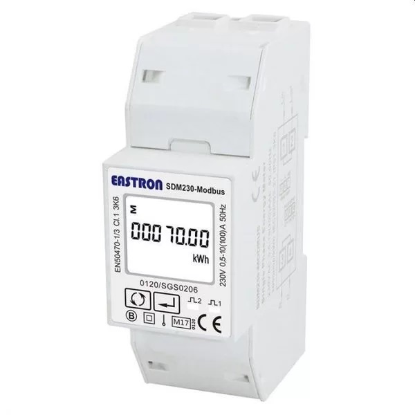 Contor inteligent Growatt, Monofazic, Smart Meter, montaj pe sina DIN, 100A, RS485 SPM-E