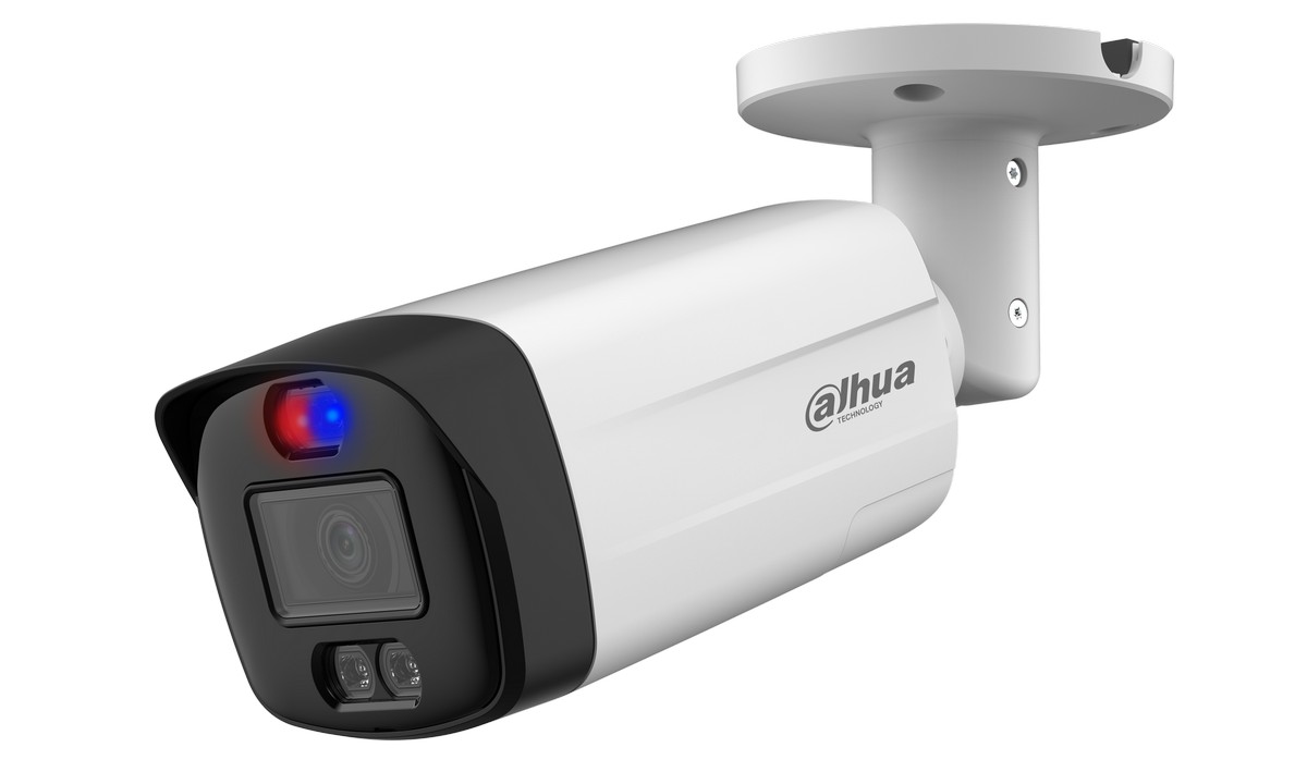 Camera HDCVI 5MP cu alarma optica Rosu-Albastru, Iluminator Dual LED si IR 40m, 3.6mm, Microfon, HAC-ME1509TH-A-PV-0360B-S2