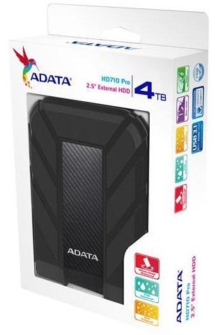 Hard disk Extern 4TB ADATA pe USB pentru export video AHD710P-4TU31-CBK