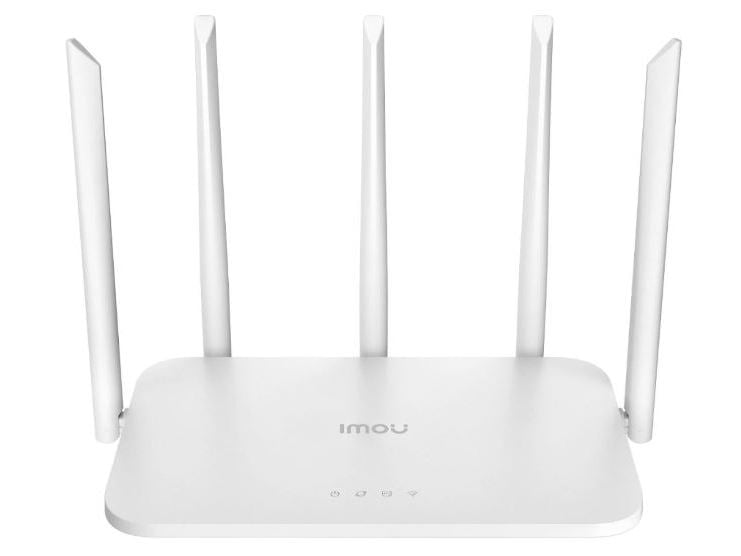 Router wireless Dual-Band Wi-Fi 6, Imou HX21, 2.4 GHz si 5GHz, 4 porturi Gigabit, 5 antene externe 