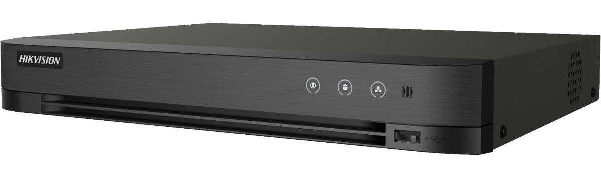 DVR 4 canale Hikvision, 4K - 8MP, audio prin coaxial, protectie perimetru, 1x SATA, ONVIF, H.265+, iDS-7204HTHI-M1-S(C)