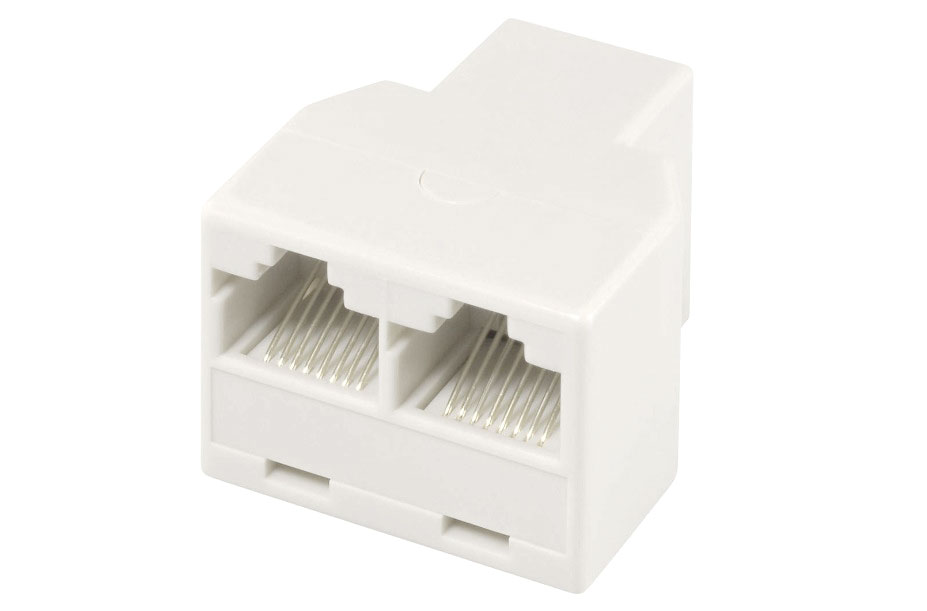 Adaptor cabluri retea PowerTech 68731, RJ45 (F) la 2x RJ45 (F)