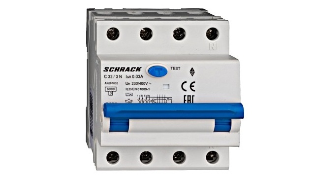 Siguranta automata 3+N, 6kA, C32A, 30mA, tip A, AK667832 Schrack