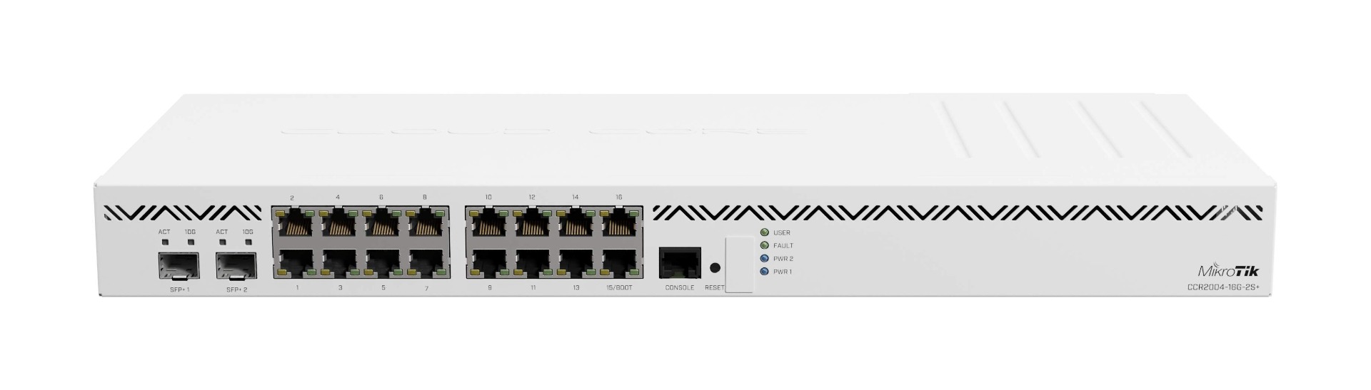 Mikrotik, CCR2004-16G-2S+, Router, 16 porturi GB Ethernet , 4x 64-bit ARMv8-A Cortex-A57