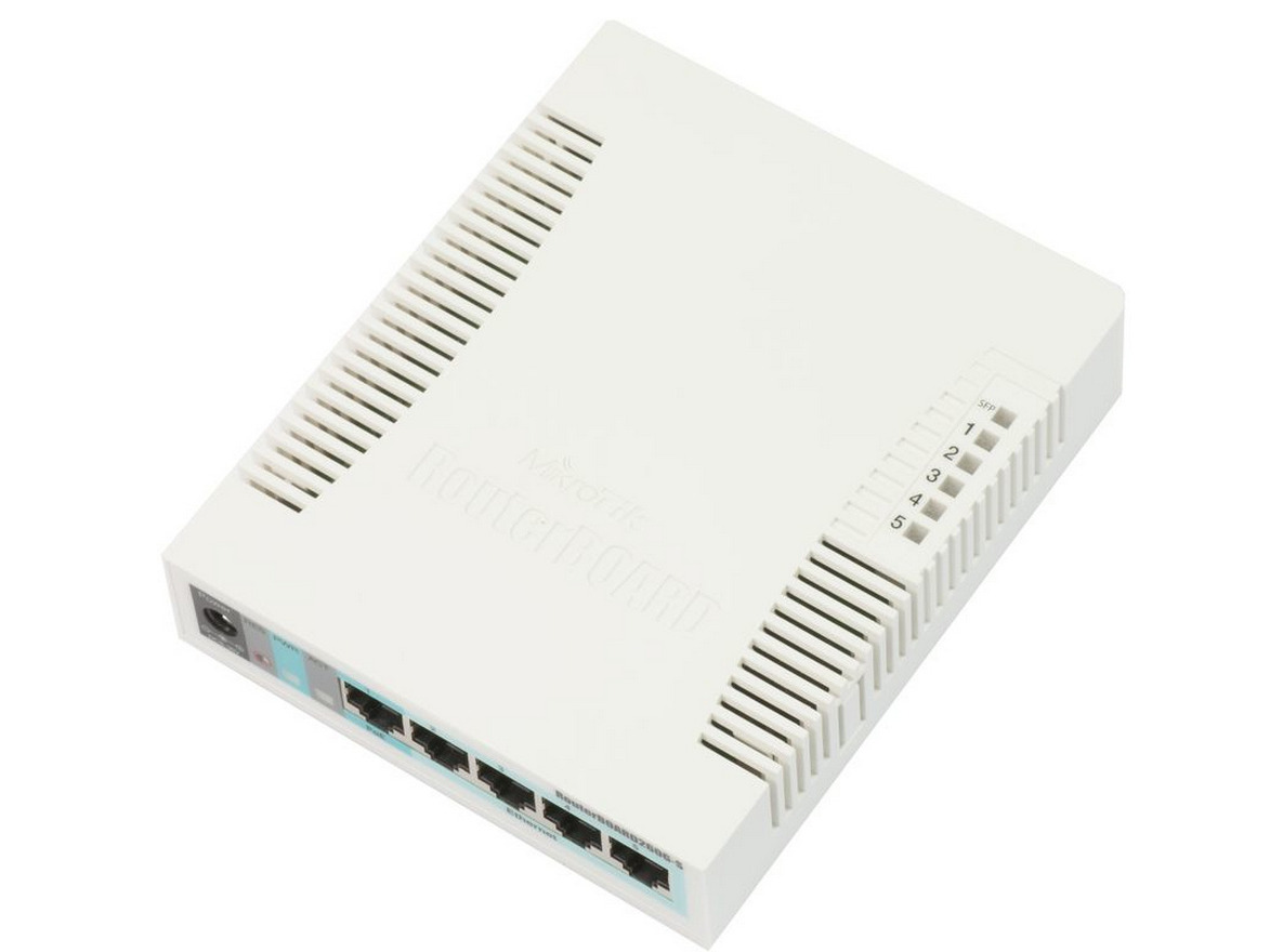 Switch  cu management Gigabit Ethernet (10/100/1000), suport pentru PoE, CSS106-5G-1S