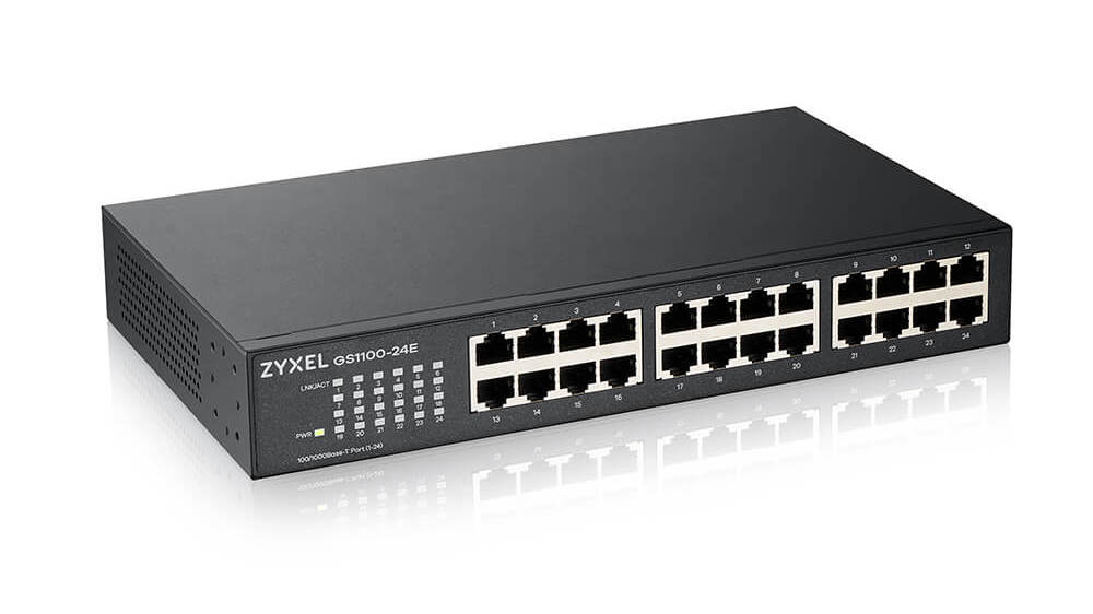 Switch Zyxel GS1100-24E-EU0103F, 24 porturi, 100/1000Mbps, 13W, montare in rack