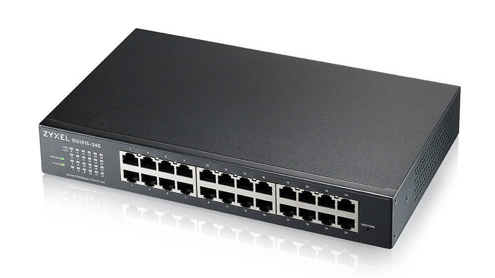 Switch Zyxel GS1915-24E-EU0101F, 24 porturi GbE 100/1000Mbps, cu management, putere 15W