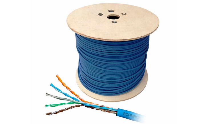 Cablu U/UTP Cat6, Schrack HSEKU423P4, 305m, PVC, Eca, albastru