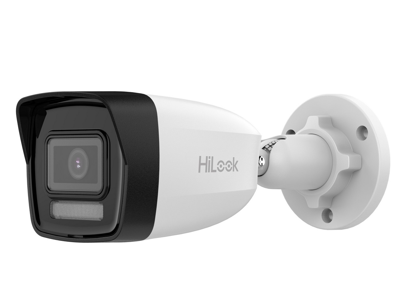 Camera IP Hikvision HiLook IPC-B140HA-LU, 4MP, 2.8mm, iluminare duala 30m, microfon, PoE, IP67, metal si plastic