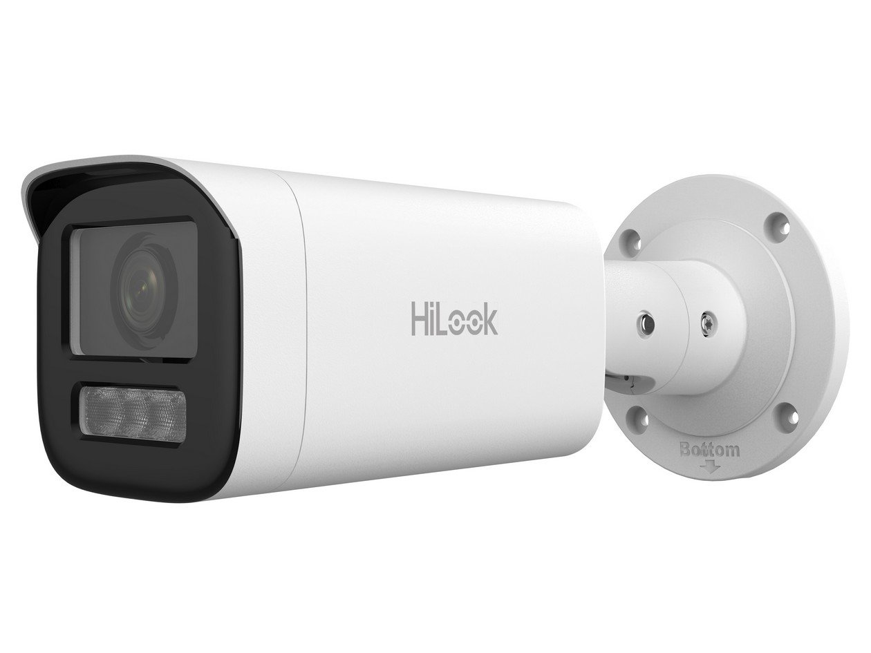 Camera IP exterior Hikvision HiLook IPC-B640HA-LZU(2.8-12mm), 4MP, Iluminare duala 50m, varifocala 2.8-12mm, microfon, slot card, PoE, IP67