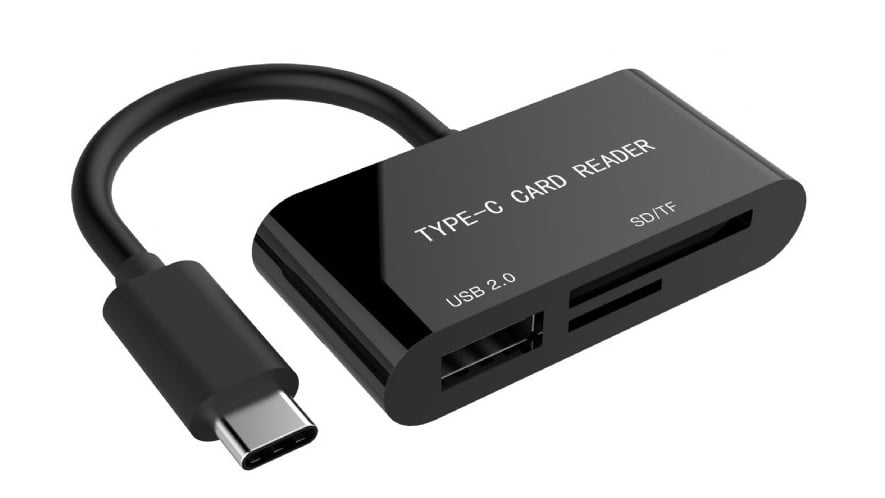 Cititor carduri USB Type C Gembird KINSIZ039, pentru USB, SD, Micro SD, SDHC, SDXC, negru