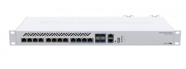 MikroTik CRS312-4C+8XG-RM, Switch Gigabit, 8 porturi RJ45 de 1G/2.5G/5G/10G si 4x SFP 10Gbps