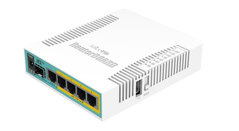 Mikrotik hEX Poe, RB960PGS, Router Ethernet 4 porturi PoE pasive 12-57V