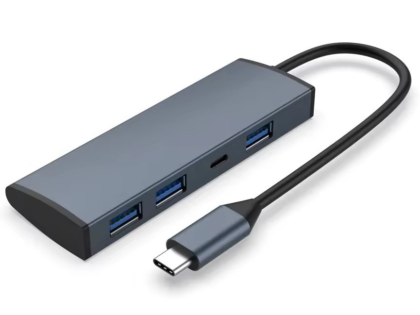 Hub USB Type C cu 3 intrari USB 3.0, viteza transfer 5Gbps, aluminiu, Safer SAF-HUBAC5001