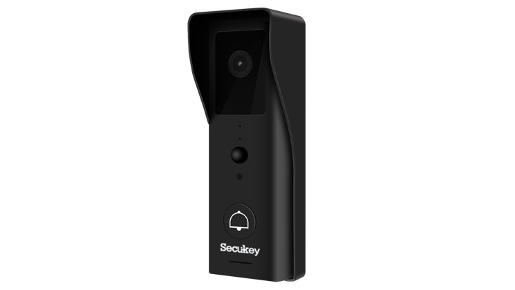 Videointerfon Secukey SECUKEY-B1, Tuya Wi-Fi, 2MP, IR, USB 5V 2A, card TF, senzor PIR, cu sonerie interior, negru