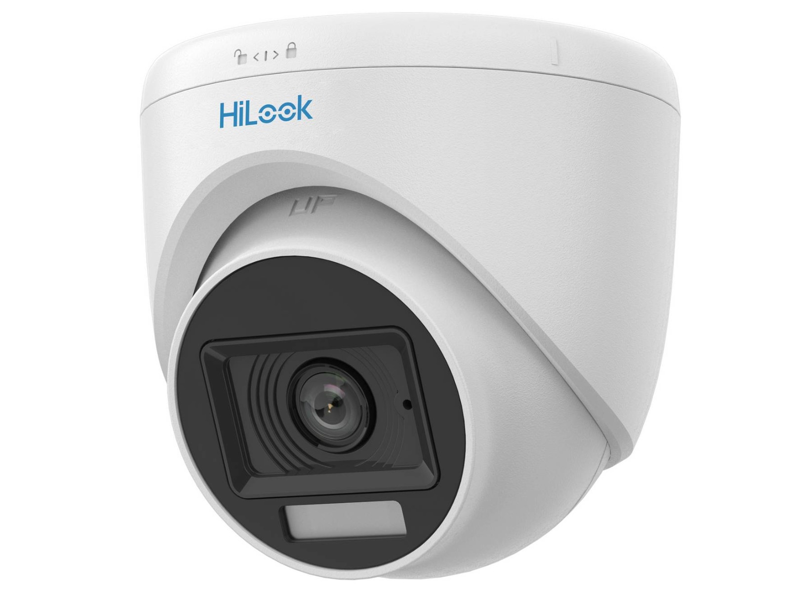 Camera de supraveghere pentru interior, HDTVI, Hikvision HiLook Color Vu THC-T129-LPS(2.8mm), 2MP, 2.8mm, lumina duala LED si IR20, microfon