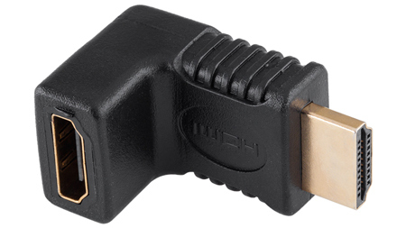 Adaptor HDMI tata si mama ZLA0666, unghi 90°, negru
