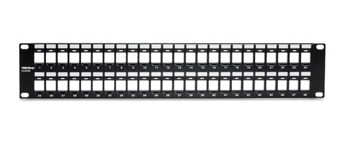 Patch panel 48 porturi, 2U, rackabil, UTP CAT6, Trendnet TC-KP48