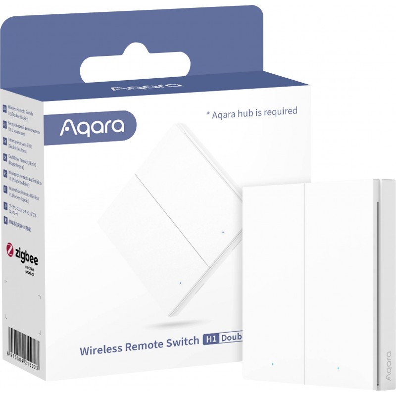 Intrerupator dublu inteligent AQARA Wireless Switch H1, WRS-R02