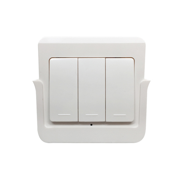 Intrerupator RF wireless SmartWise RFM3, 3 canale, 433 MHz, compatibil Sonoff T1, T2, T3, detasabil, alimentare baterii AAA