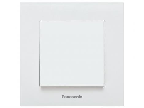 Intrerupator simplu alb normal/deschis cu montaj incastrat, IP 20, Karre Plus Panasonic