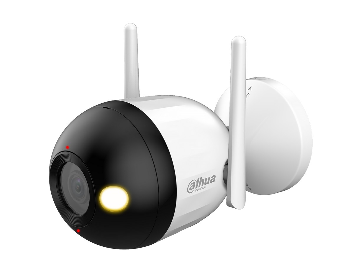 Camera de supraveghere IP WiFi, Dahua, Iluminare duala, Active Deterrence, Full HD, 2.8mm, Microfon si difuzor, MicroSD, IPC-HFW1239DQ-PV-STW