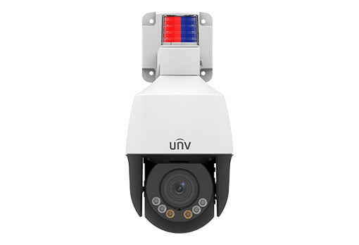 Camera IP PTZ LightHunter, 5MP, Alarma cu Sirena si Lumina Rosu-Albastru, Microfon, Difuzor, IR 50m, LED 10m, Uniview IPC675LFW-AX4DUPKC-VG
