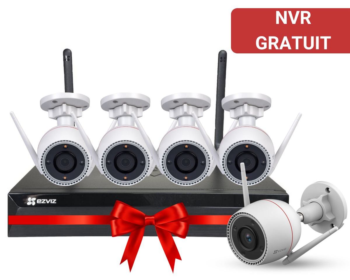 PROMO: Kit supraveghere wireless cu NVR GRATUIT cu 8 canale si 5 camere IP Wi-Fi EZVIZ 3K, iluminare duala, slot microSD, IP67, KITX5S(8W)+5xH3c5MP