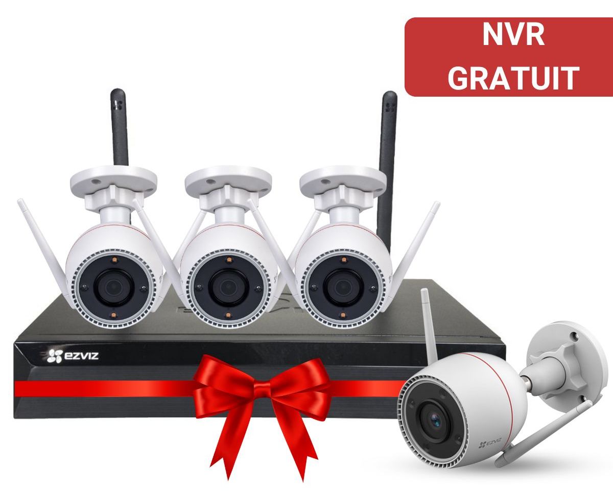 PROMO: Kit cu 4 camere, NVR Gratuit, Ezviz KITX5S(4W)+4xH3c5MP