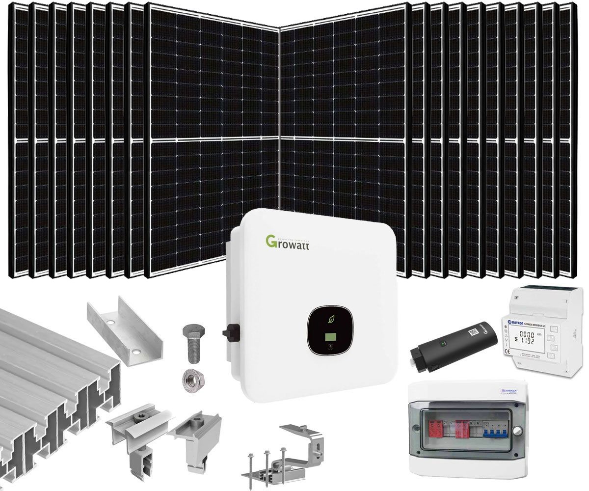 Sistem de alimentare cu energie solara, 8KW, Trifazat, On-Grid, KIT8KW-3FAZE-GR-455