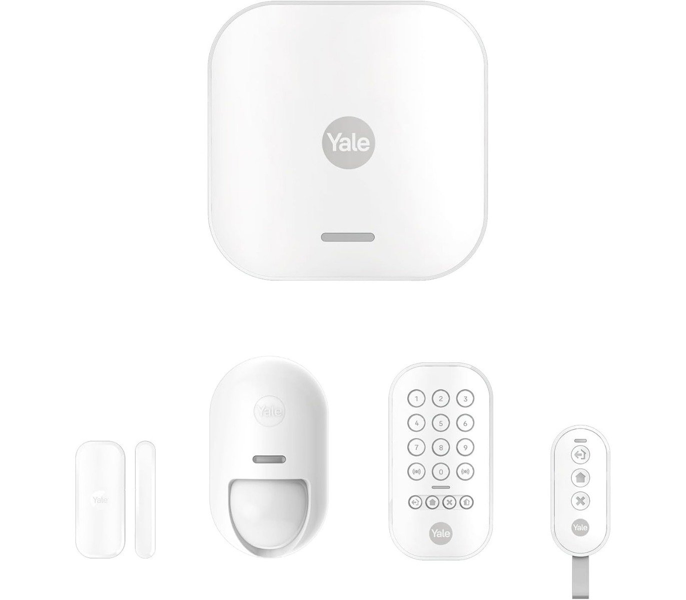 Kit sistem de alarma wireless, 868 MHz, 4 zone, control prin aplicatie Yale Home, Yale AL-SK1-1A-EU