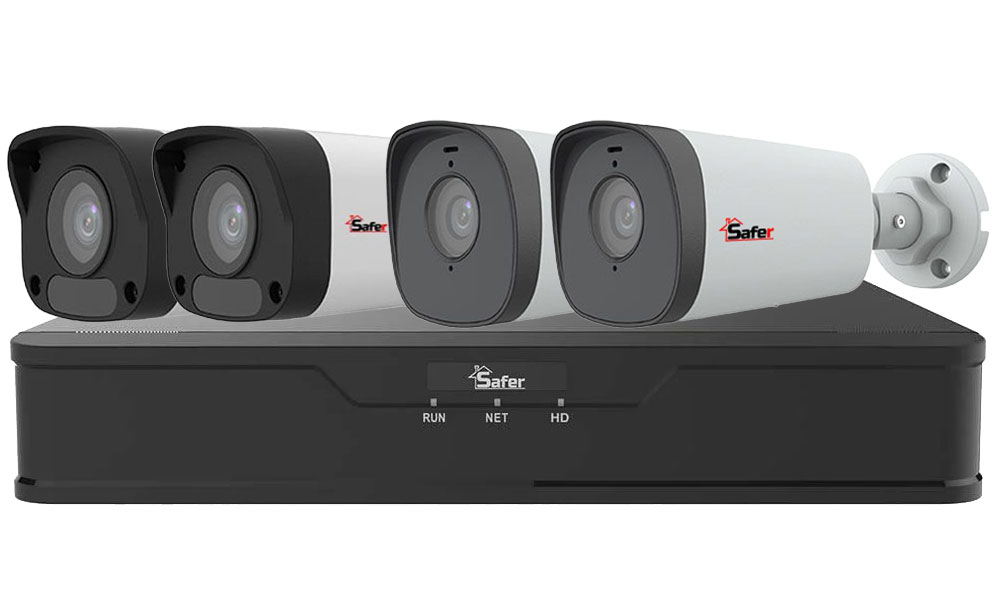 Kit de supraveghere IP, 4 camere exterior 2MP, 2.8mm, IR 80 metri si NVR 4 canale, KITIP-4X-2MP2860POE