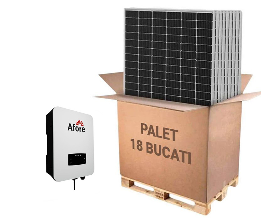 Sistem fotovoltaic cu invertorul On-Grid, Trifazat, 10KW, 18 panouri Canadian Solar, 555W, KIT BNT010KTL+CS6W-555MS