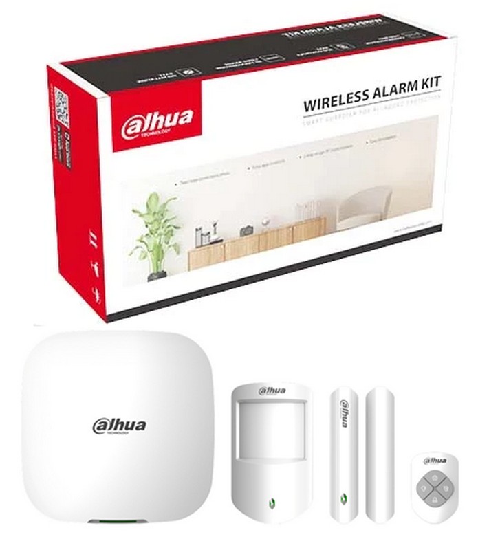 Kit de alarma wireless Dahua, 2X SIM, Wi-Fi/LAN/4G, frecventa 868MHz, detector PIR, ARC3800H-03-FW2(868)