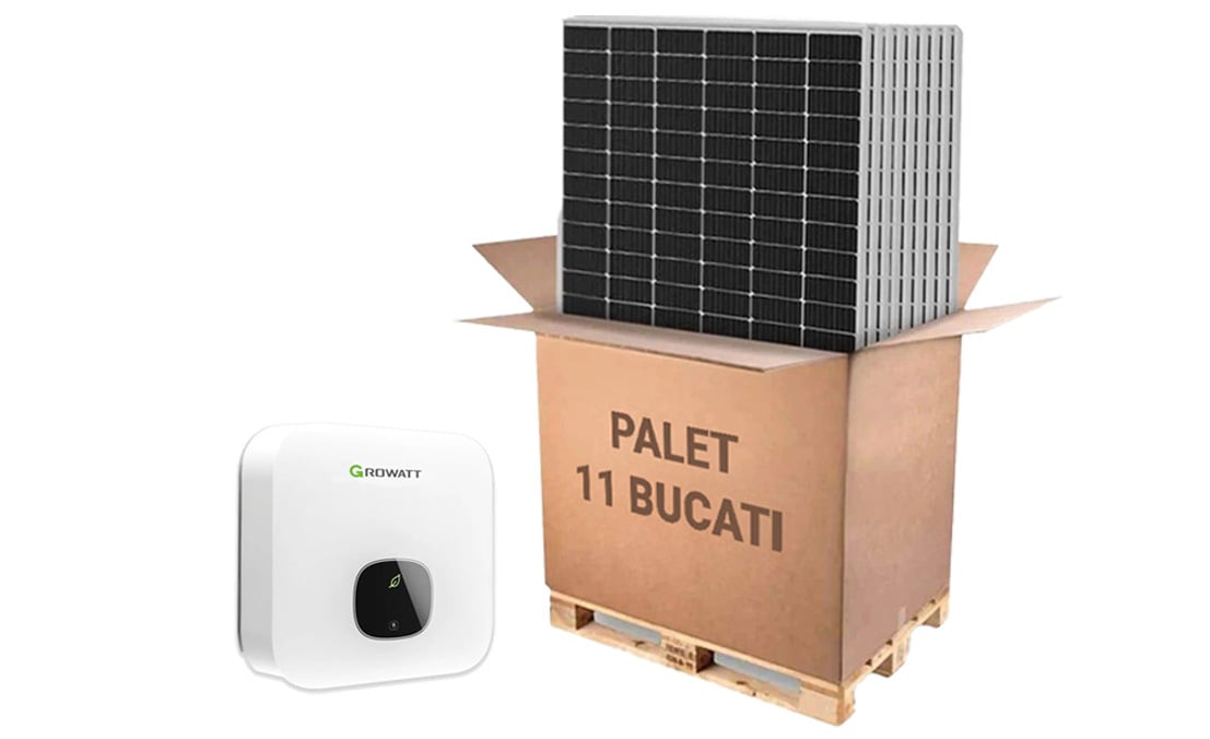 Sistem fotovoltaic cu invertor On-Grid monofazat, 5KW, 11 panouri Canadian Solar, 460W, KIT MIN-5000TL-XE+CS6L-460MS