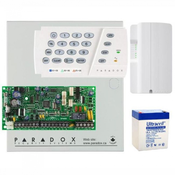 Kit sistem de alarma Paradox SP5500 + K636+Acc4Ah +PCS250G , Kit S5G